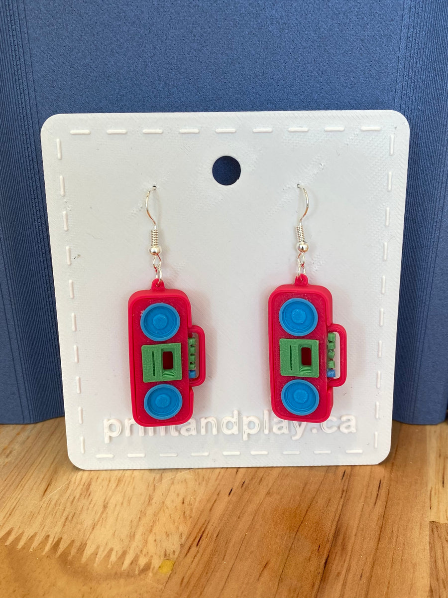 Cassette Player Earrings