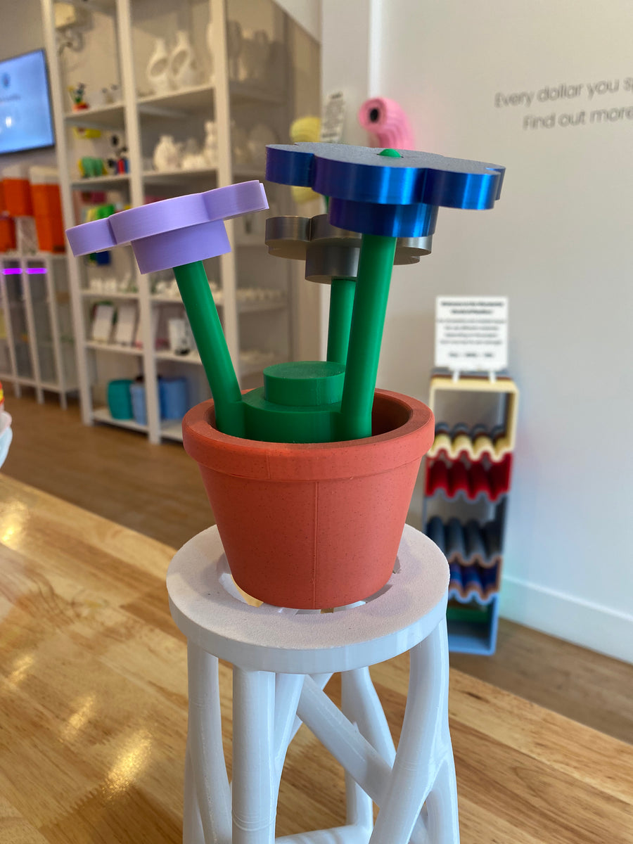Block Pot Flowers