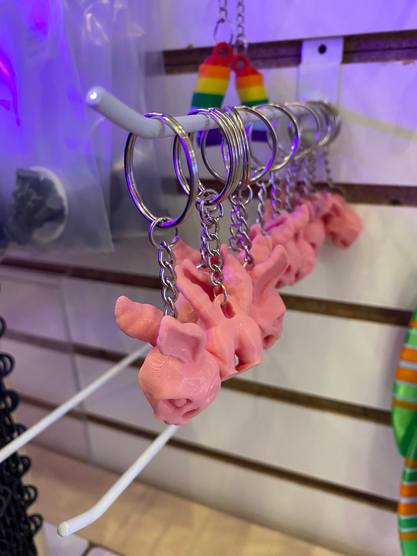 Rabbit Skull Keychain