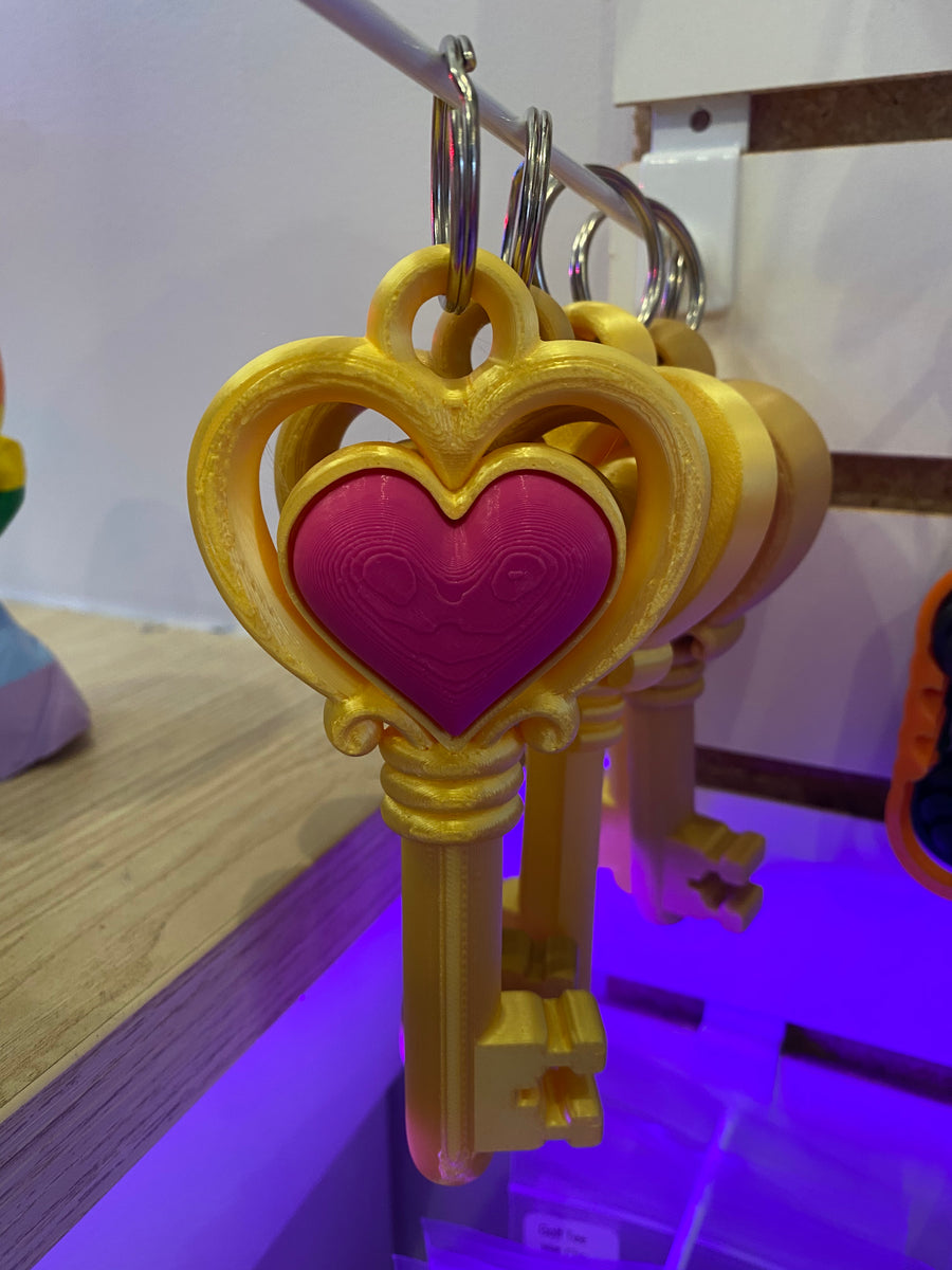 Heart Key Clicker Keychain - Print and Play