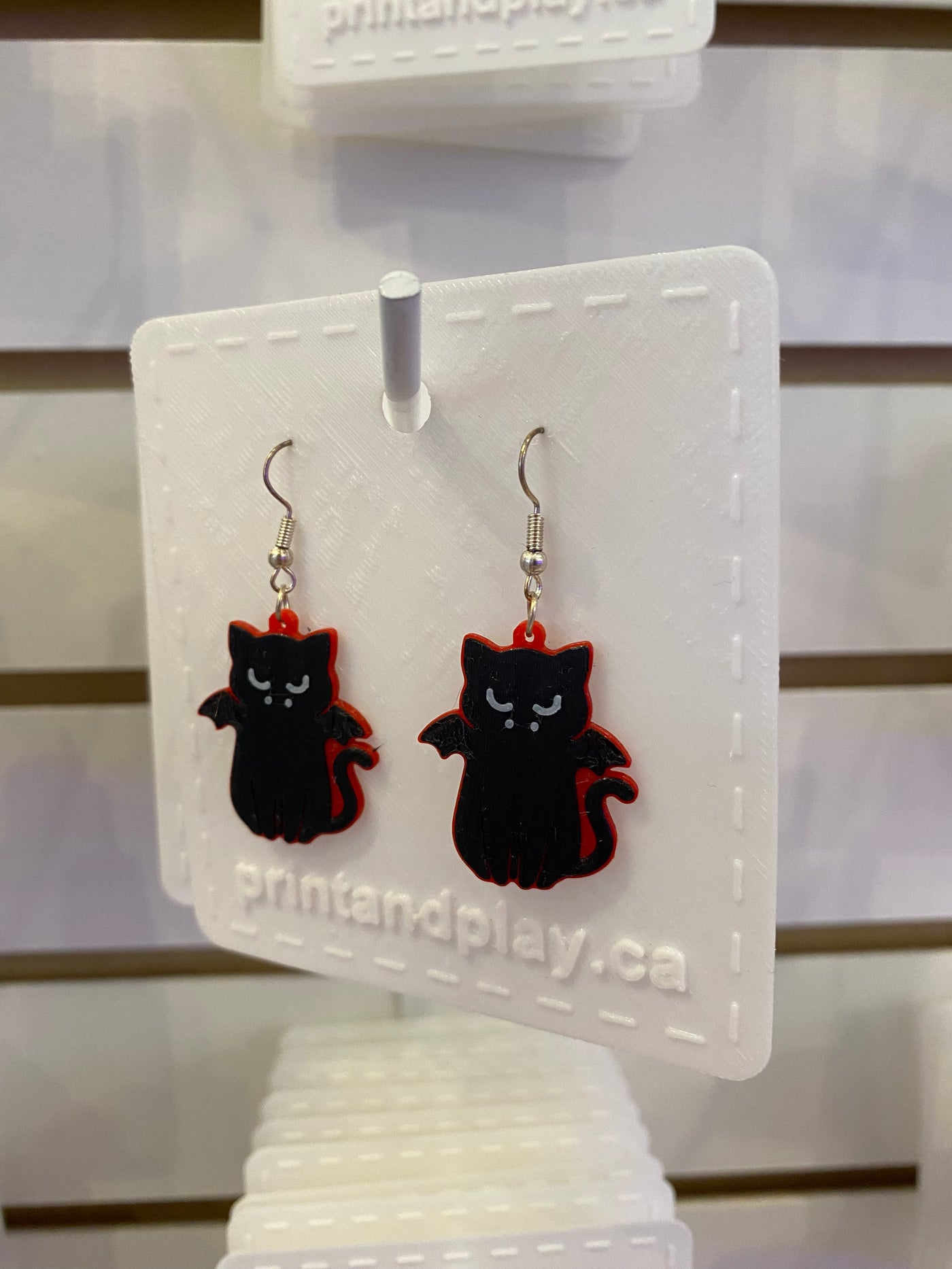Vampire Cat Earrings