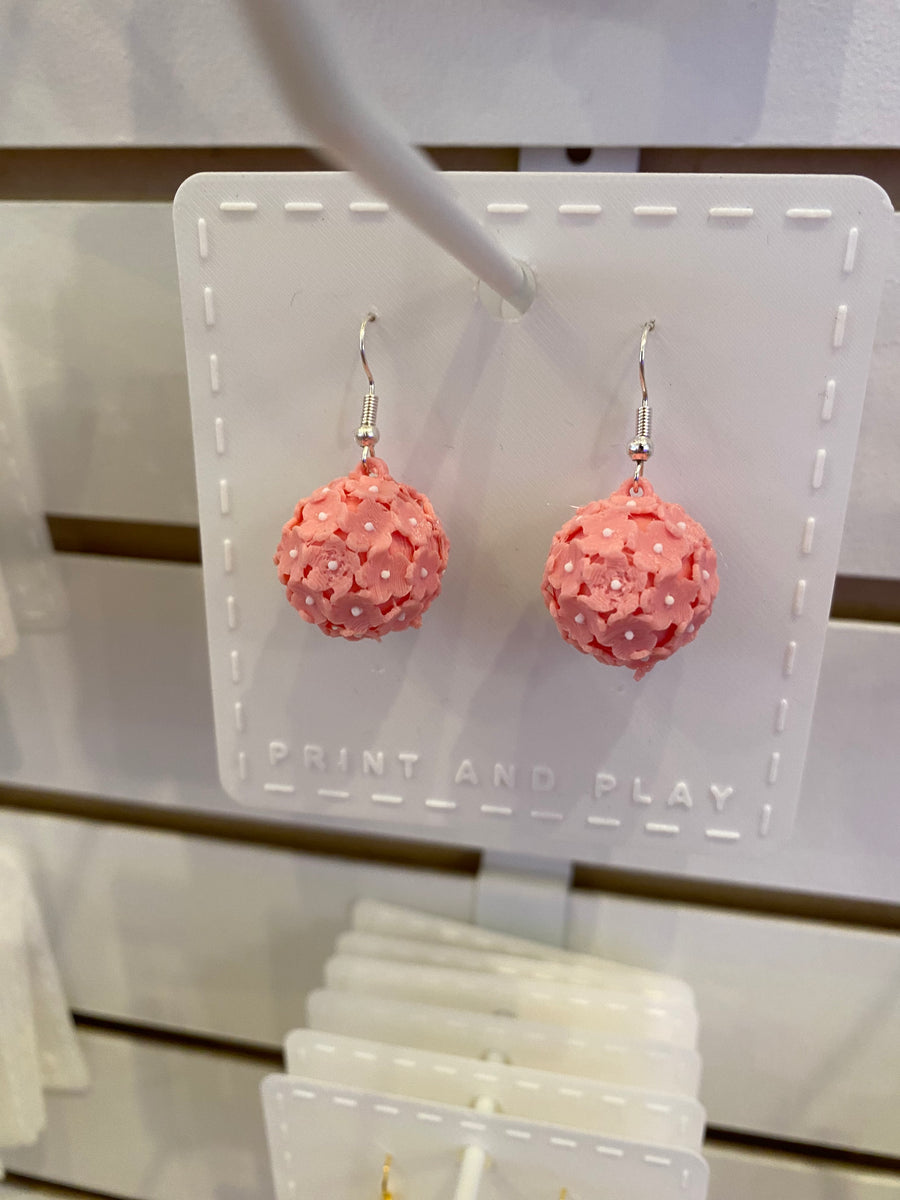 Flower Ball Earrings