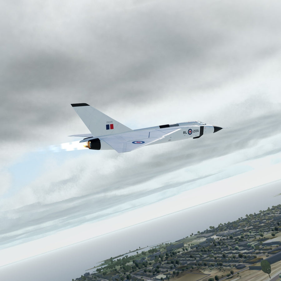 3D printed Avro Arrow CF-105 model as RL-206 in RCAF white