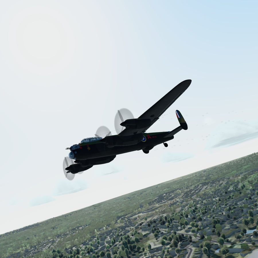 3D printed Avro Lancaster B.X model in 419 Squadron KB726 VR-A markings