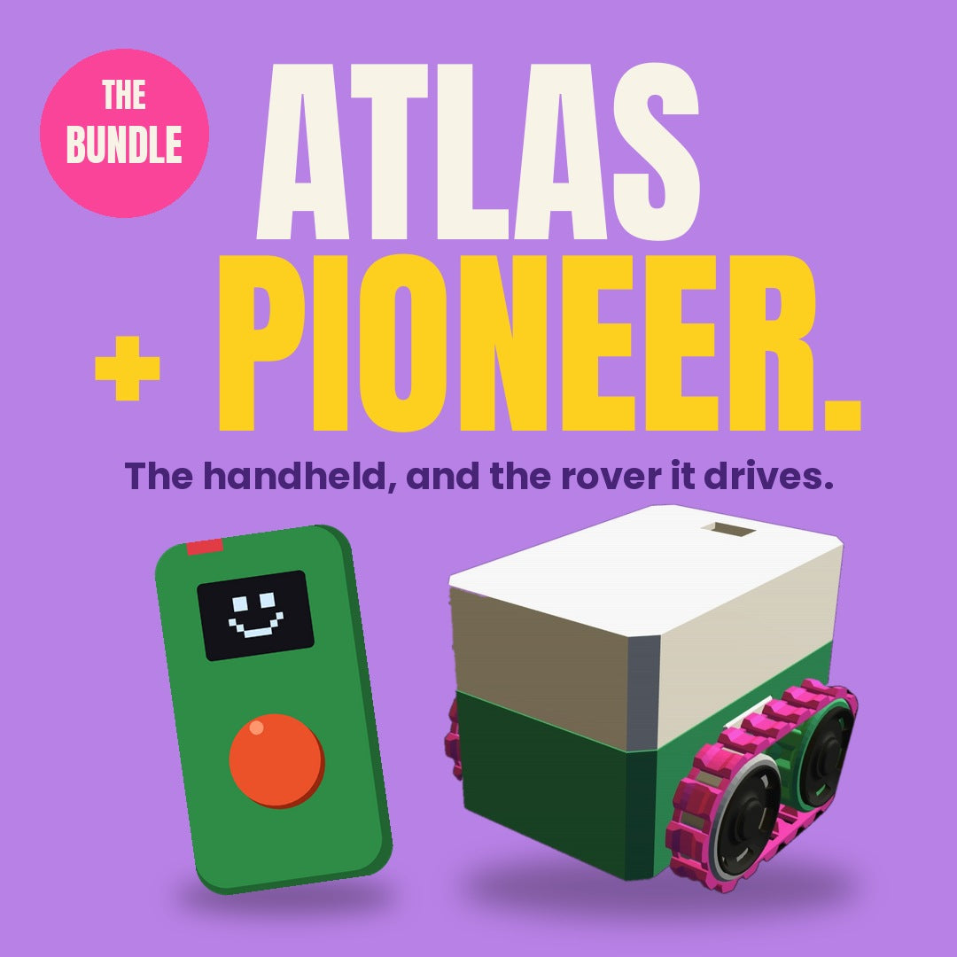 atlas and pioneer bundle: the handheld, and the rover it drives
