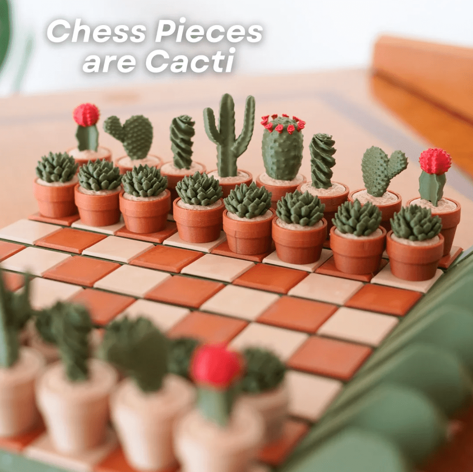 CactiChess - Magnetic Roll Up Cactus Chess by ForgeCore - Print and Play