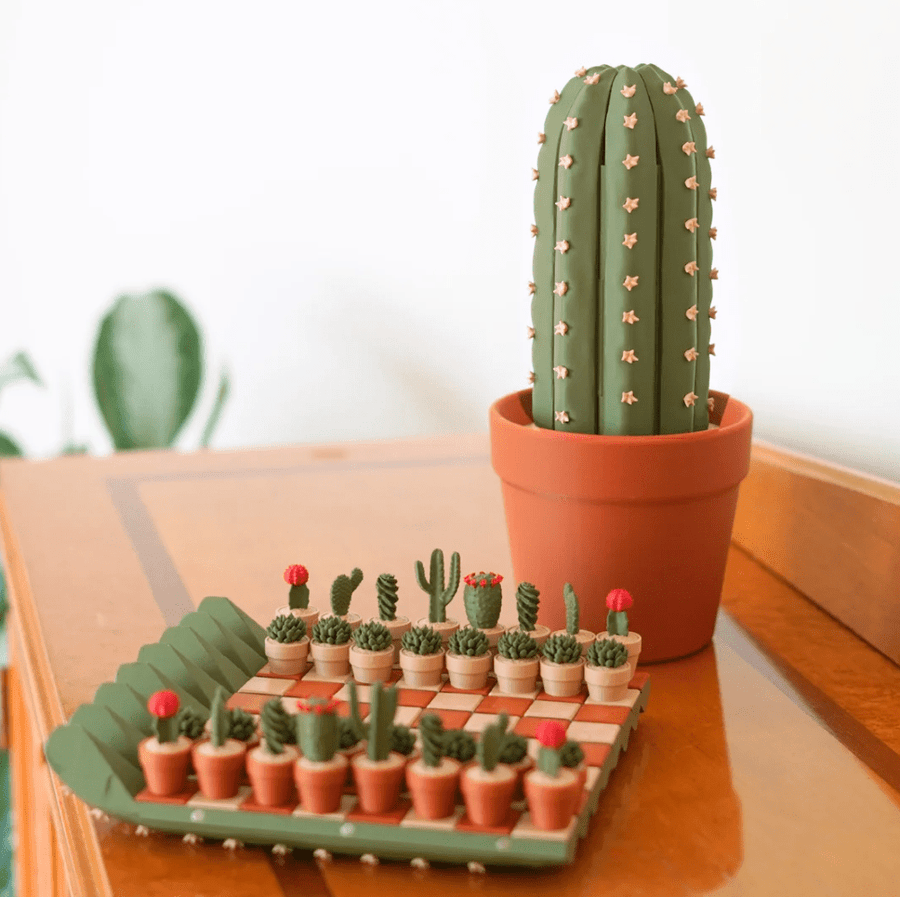 CactiChess - Magnetic Roll Up Cactus Chess by ForgeCore - Print and Play