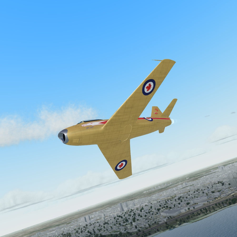 3D printed Canadair Sabre Mk.6 model in RCAF Golden Hawks gold