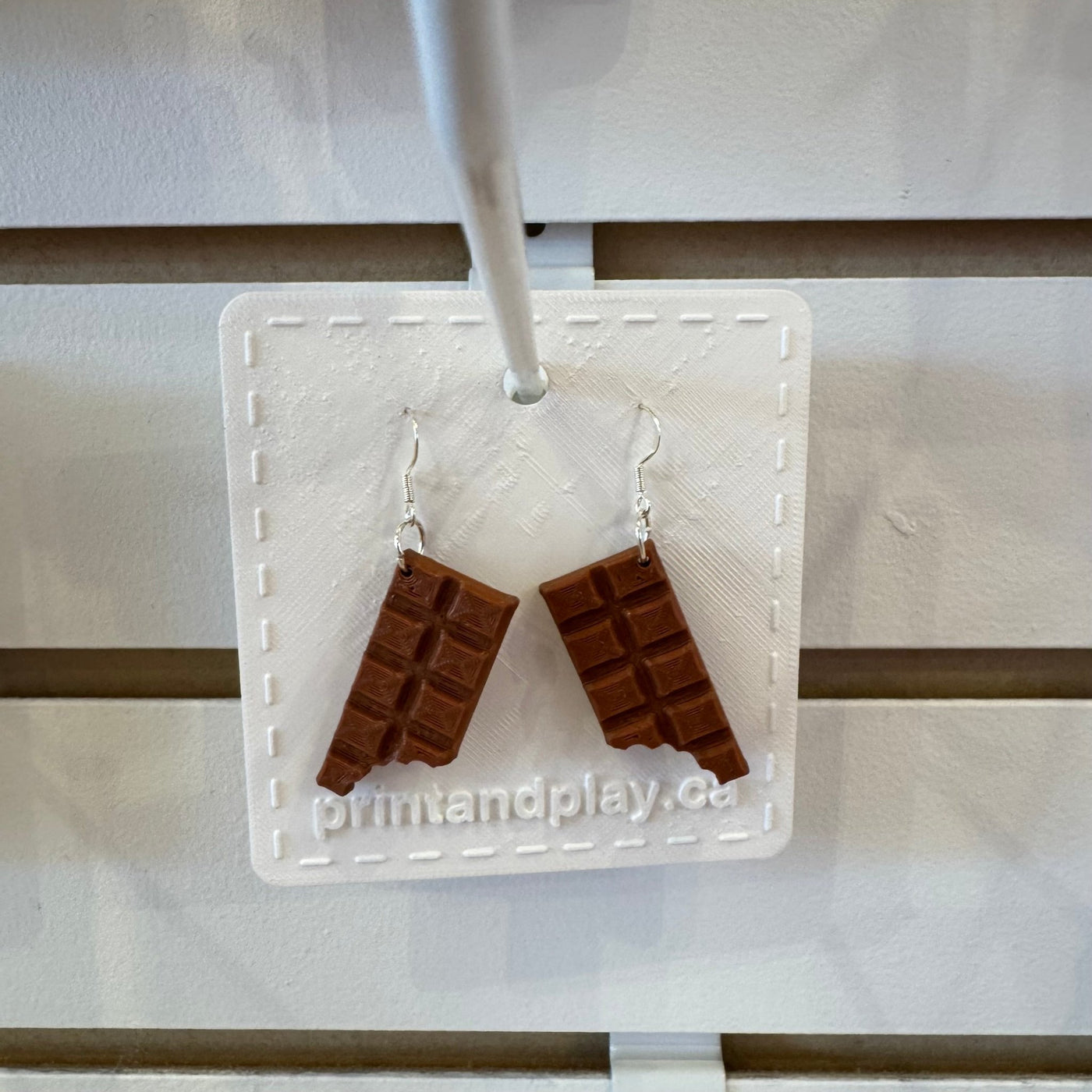 Chocolate Bar Earrings - Print and Play