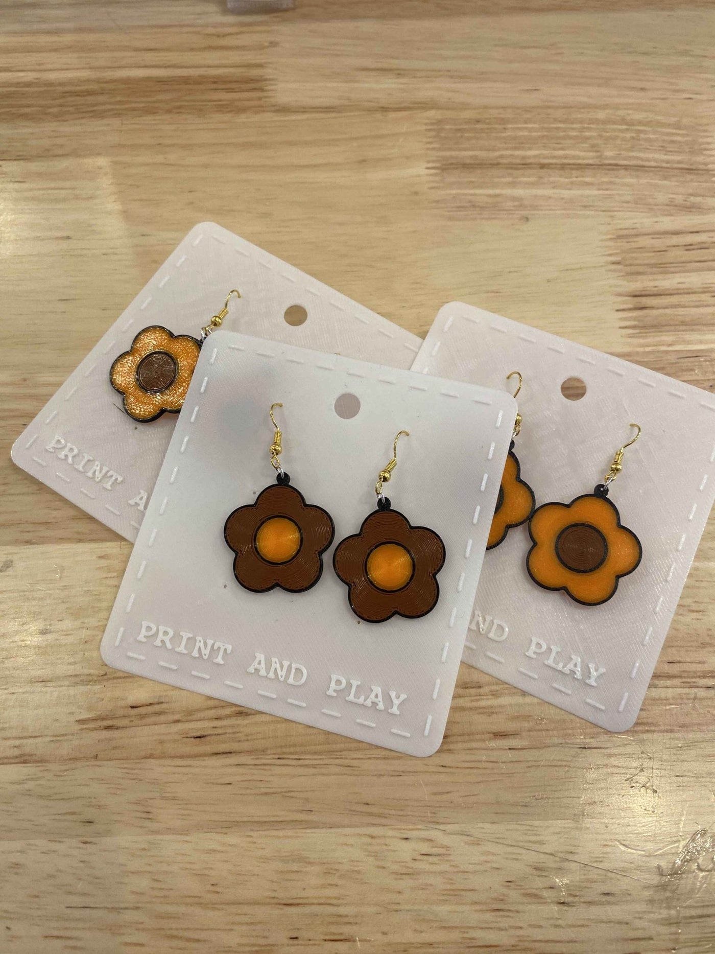 Flower Earrings - Print and Play