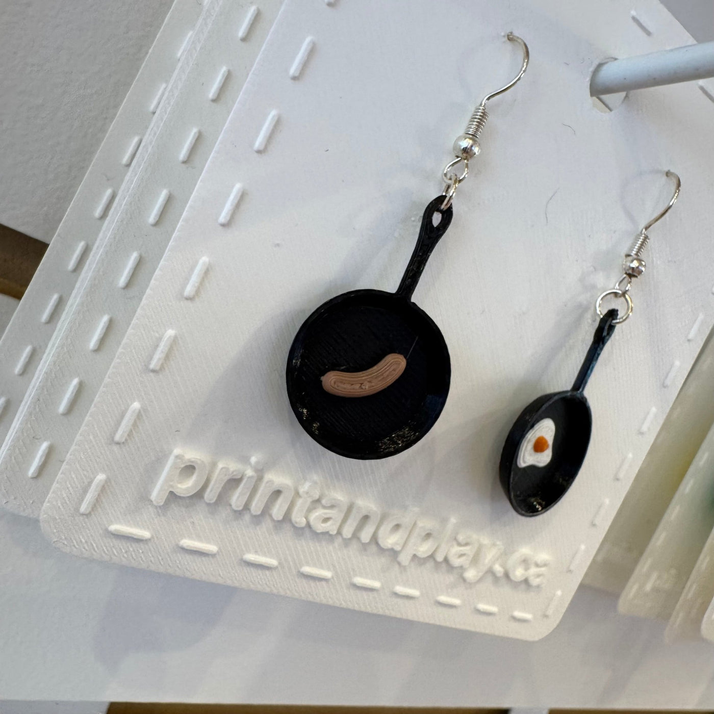 Frying Pan Earrings - Print and Play