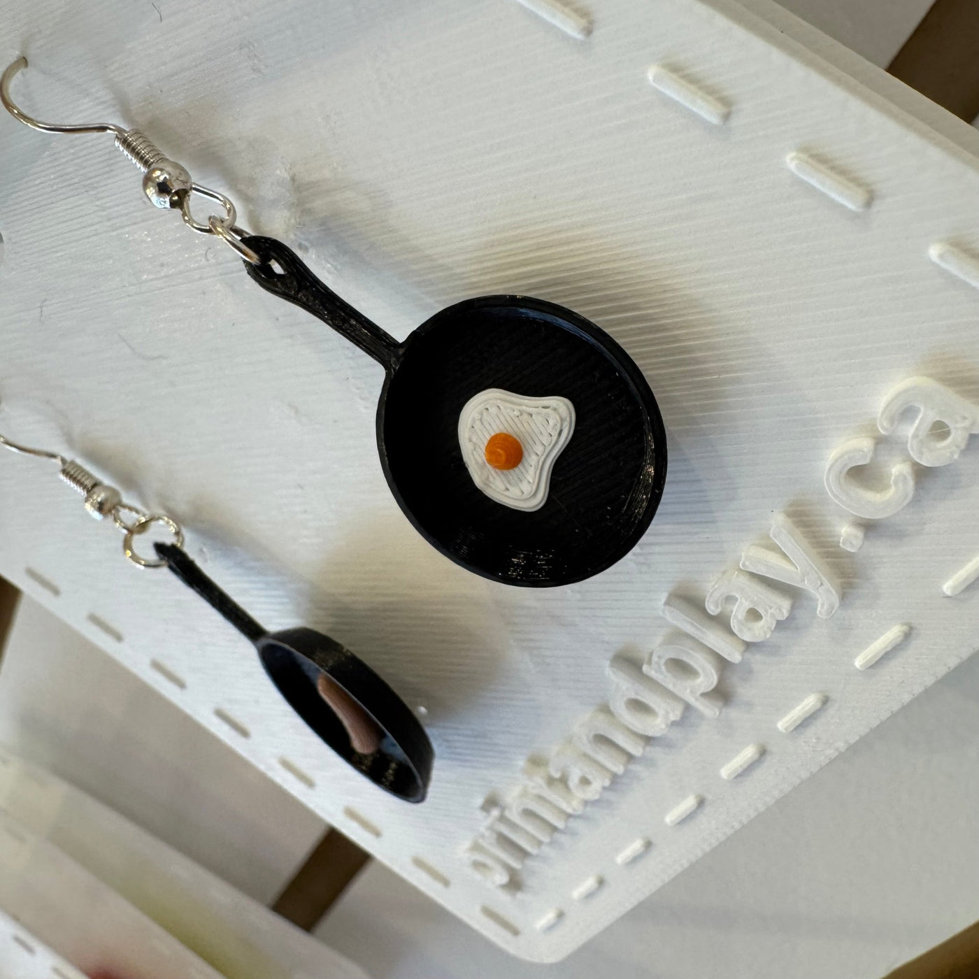 Frying Pan Earrings - Print and Play
