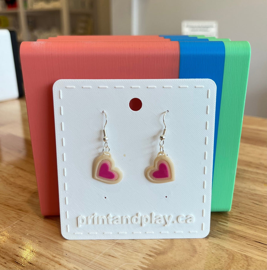 Heart Cookie Earrings - Print and Play