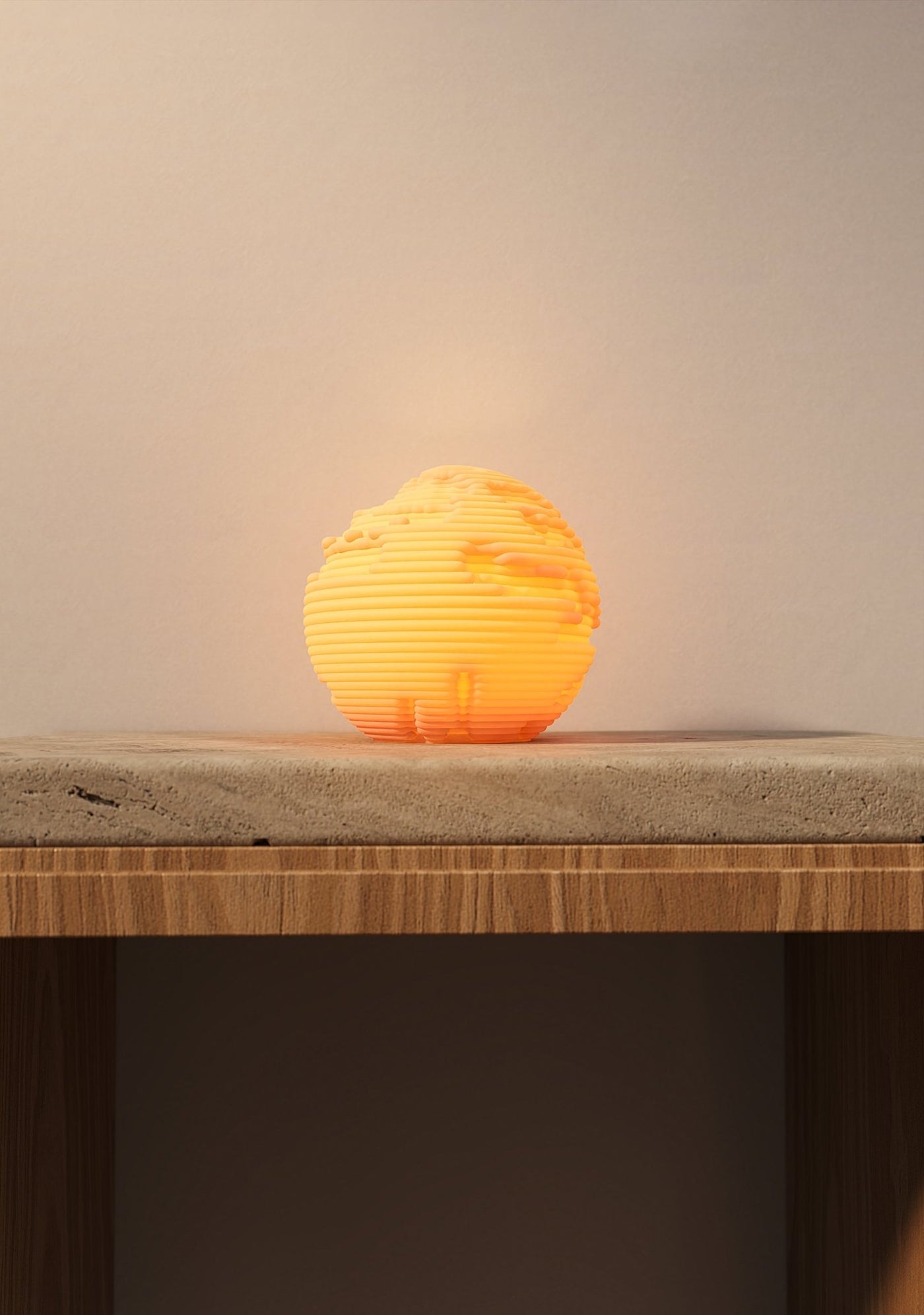 Leora Erosion Sculpted Mini Lamp - Print and Play