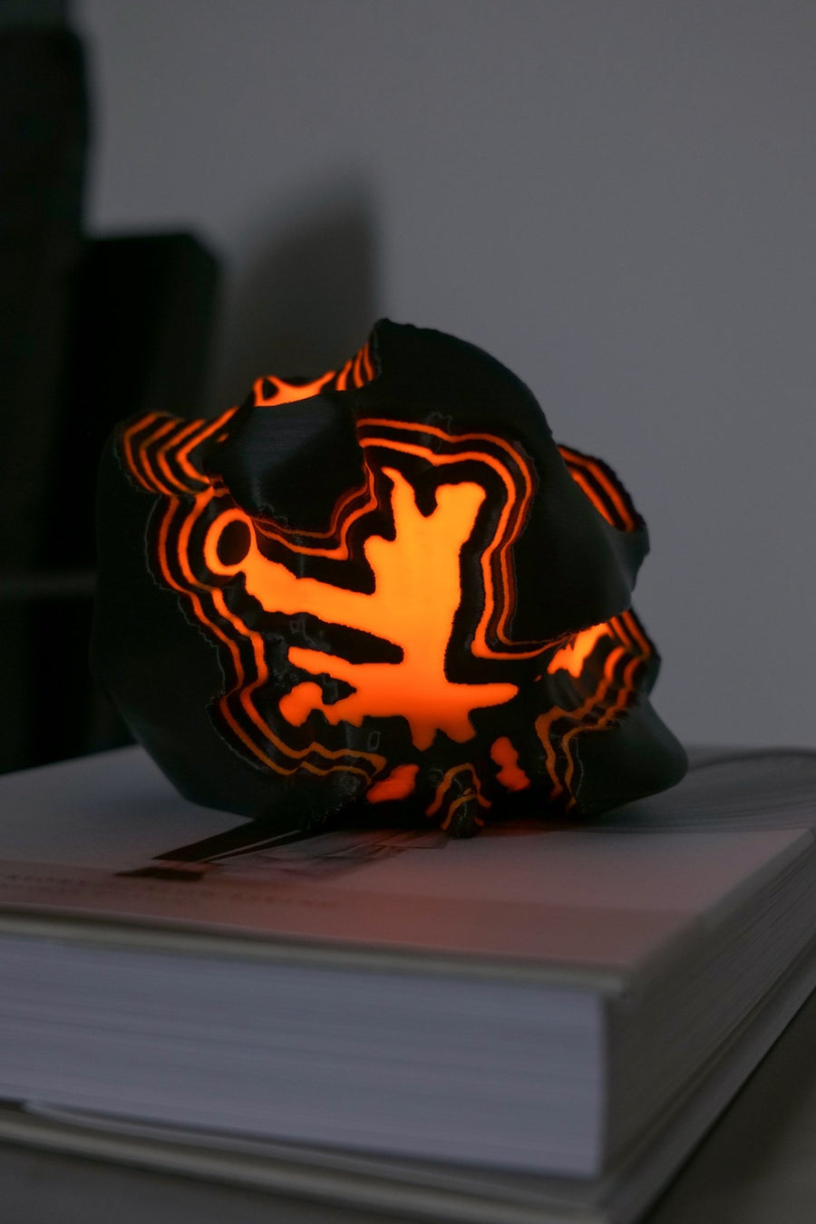 Leora Fire Sculpted Mini Lamp - Print and Play