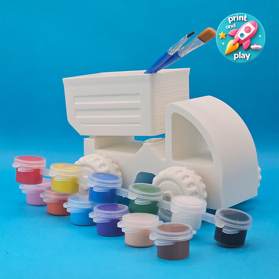 Paint Your Own Toy Dumptruck - Print and Play