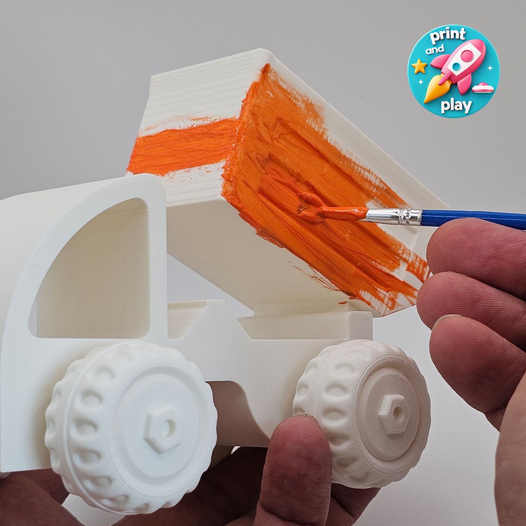 Paint Your Own Toy Dumptruck - Print and Play