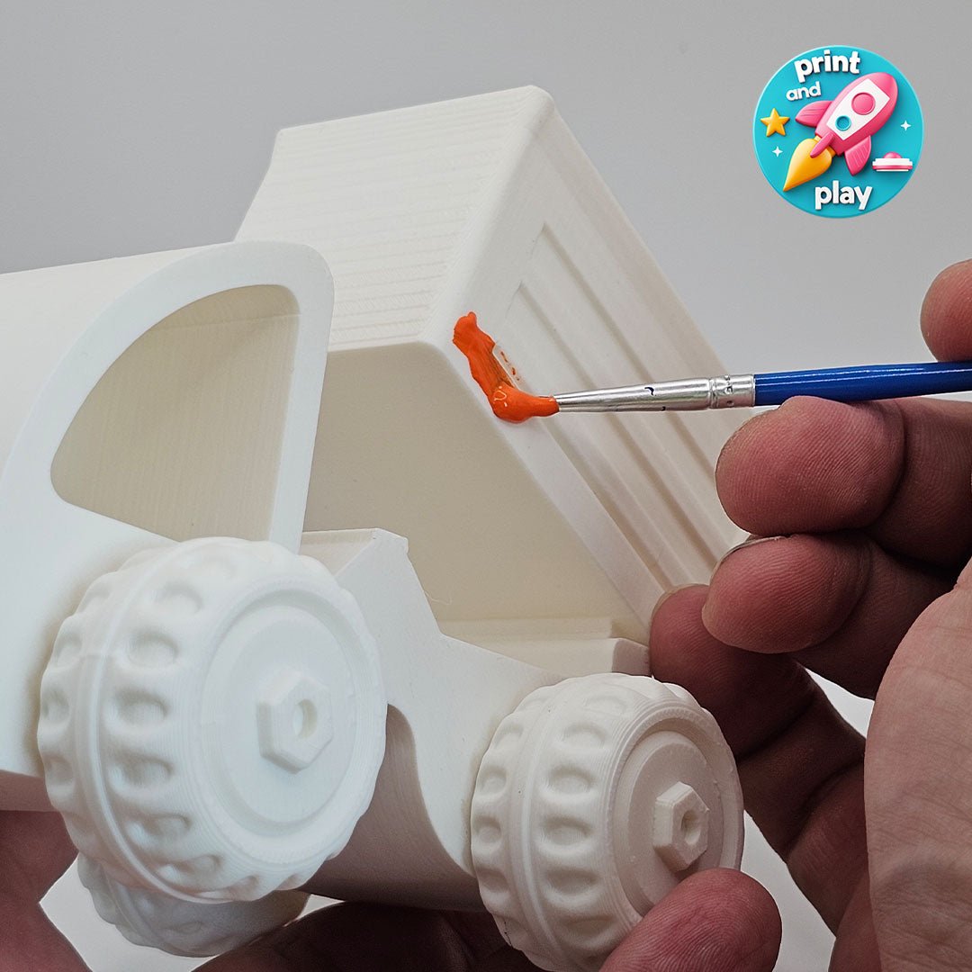 Paint Your Own Toy Dumptruck - Print and Play