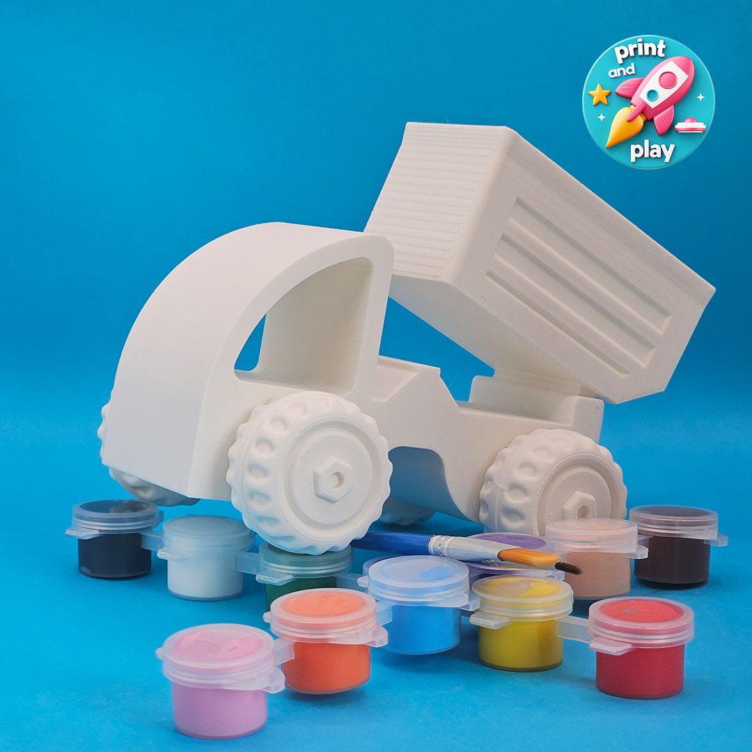 Paint Your Own Toy Dumptruck - Print and Play