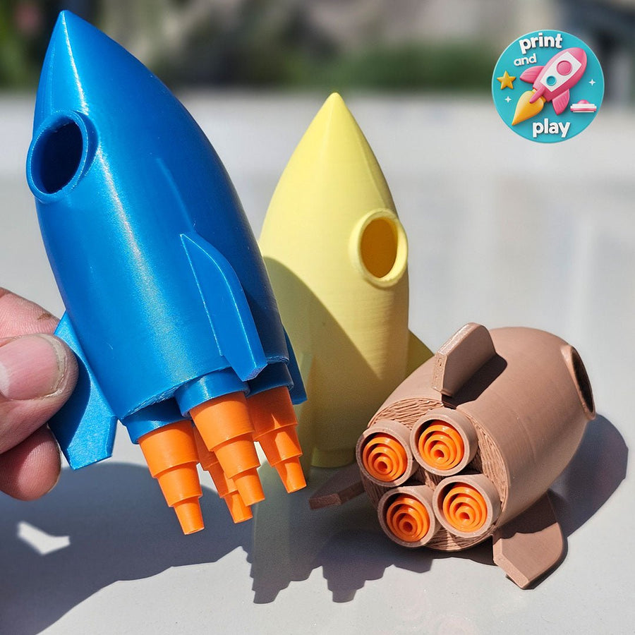 Rocket With Fidget Boosters | Print and Play