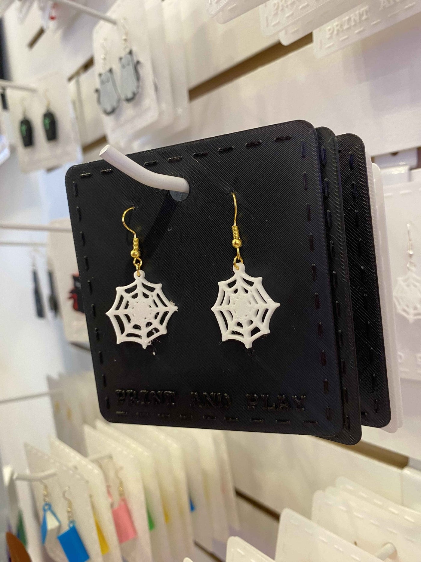 Spider Web Earrings - Print and Play