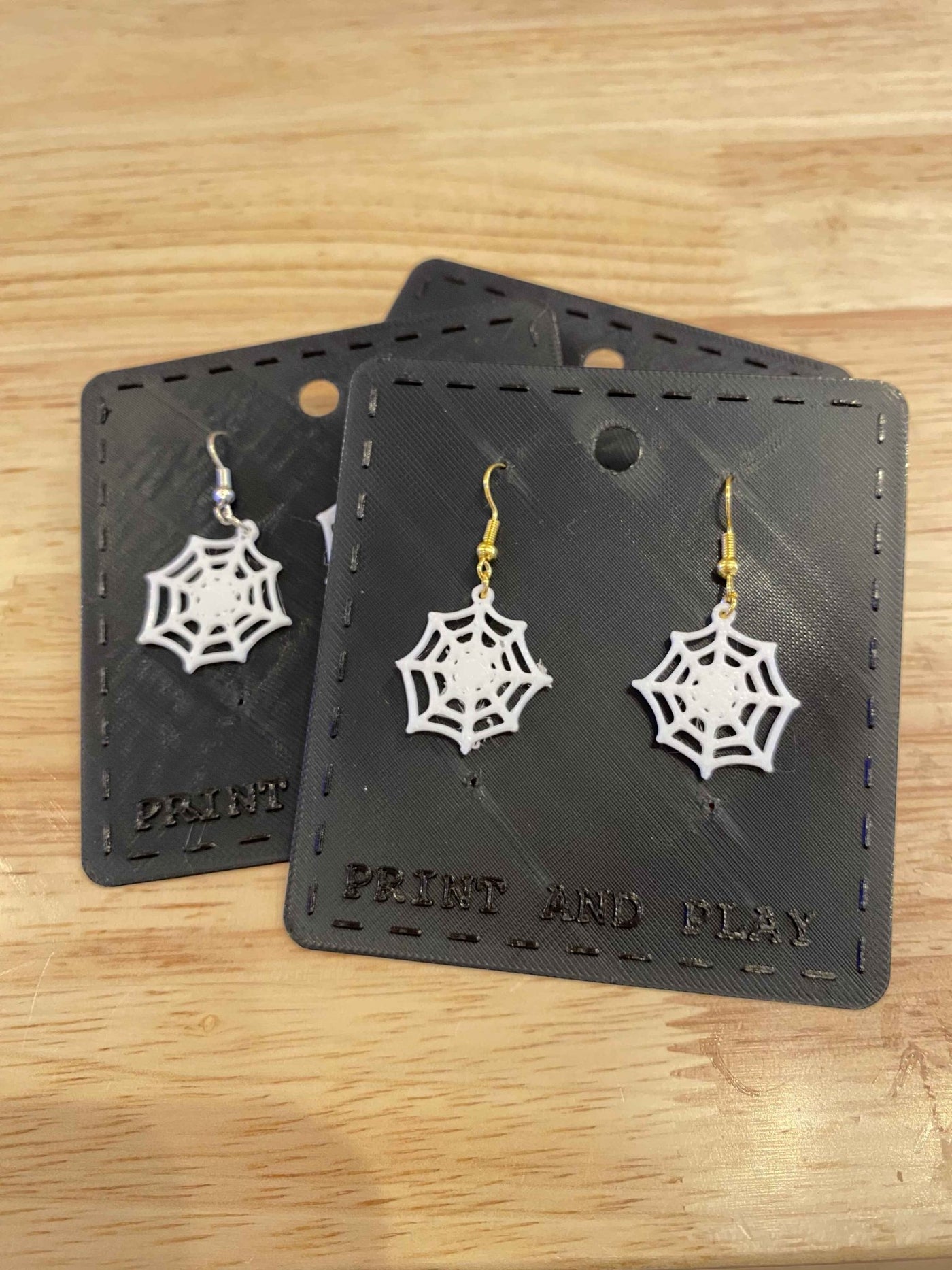 Spider Web Earrings - Print and Play