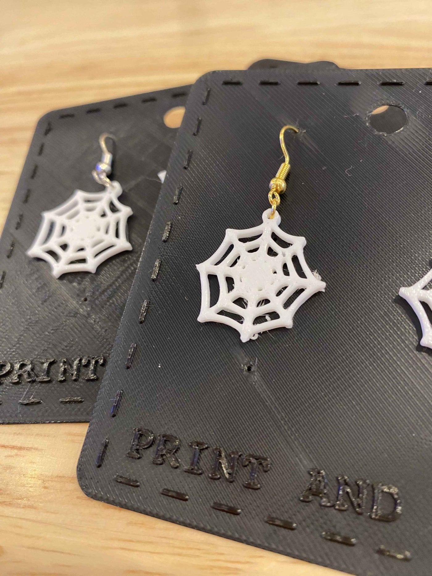 Spider Web Earrings - Print and Play