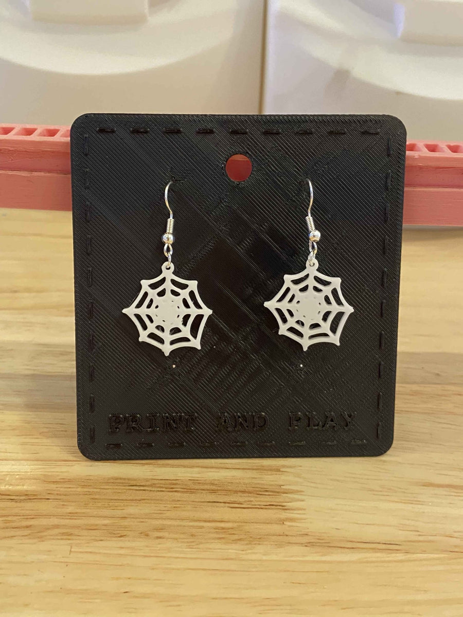 Spider Web Earrings - Print and Play