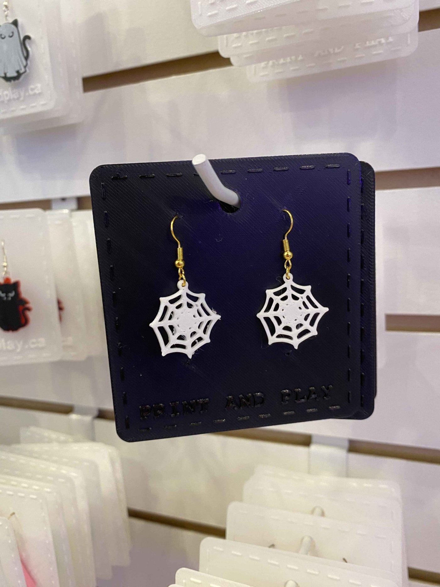 Spider Web Earrings - Print and Play