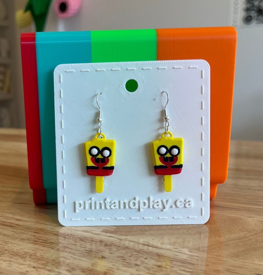 Sponge Popsicle Earrings - Print and Play