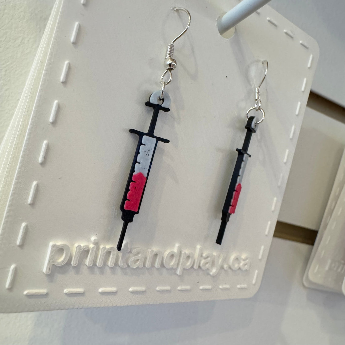 Syringe Earrings - Print and Play