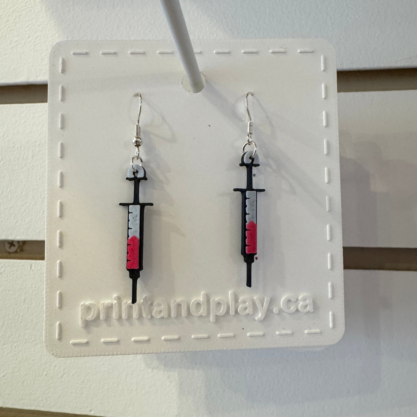 Syringe Earrings - Print and Play