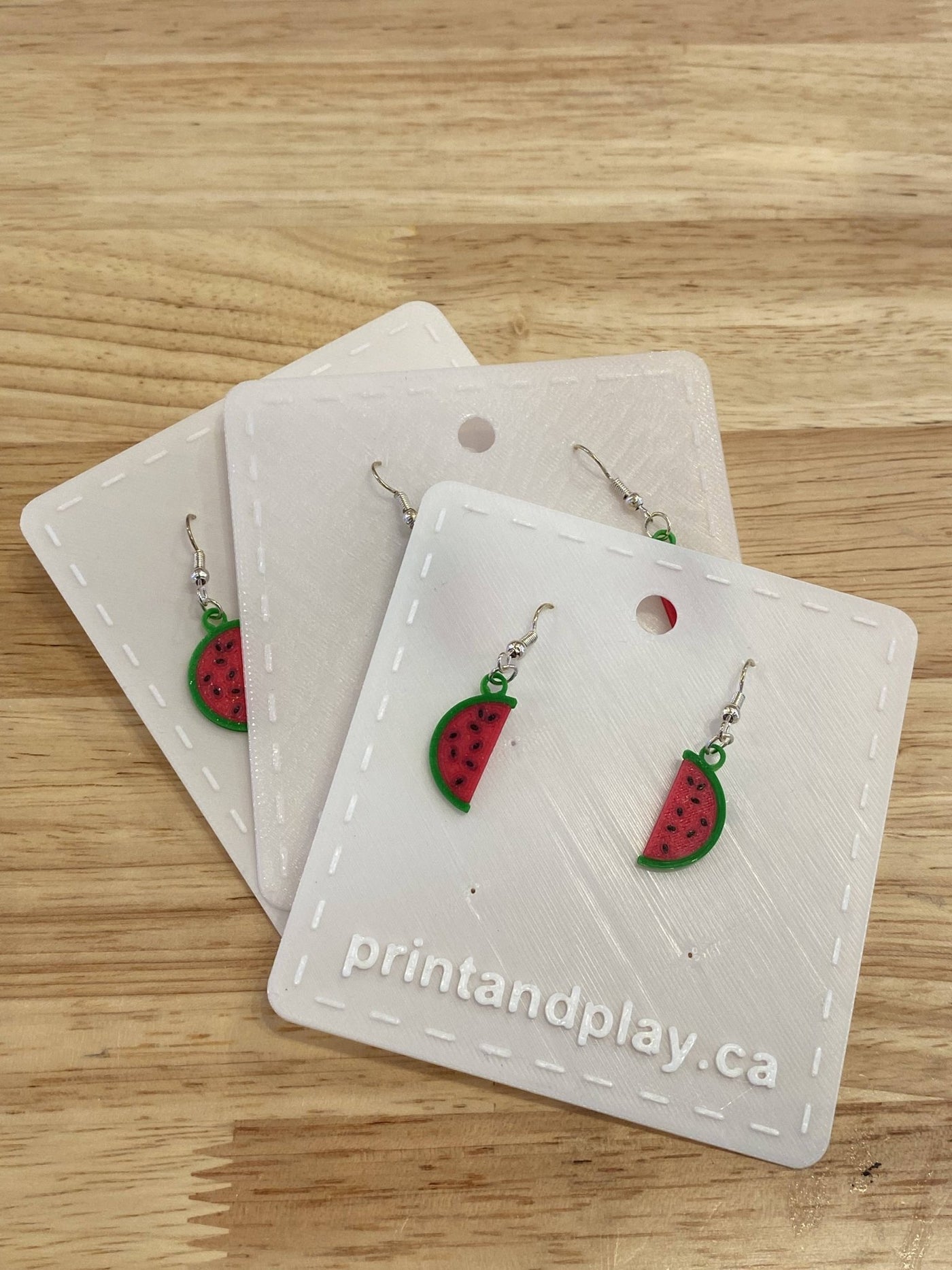 Watermelon Earrings - Print and Play