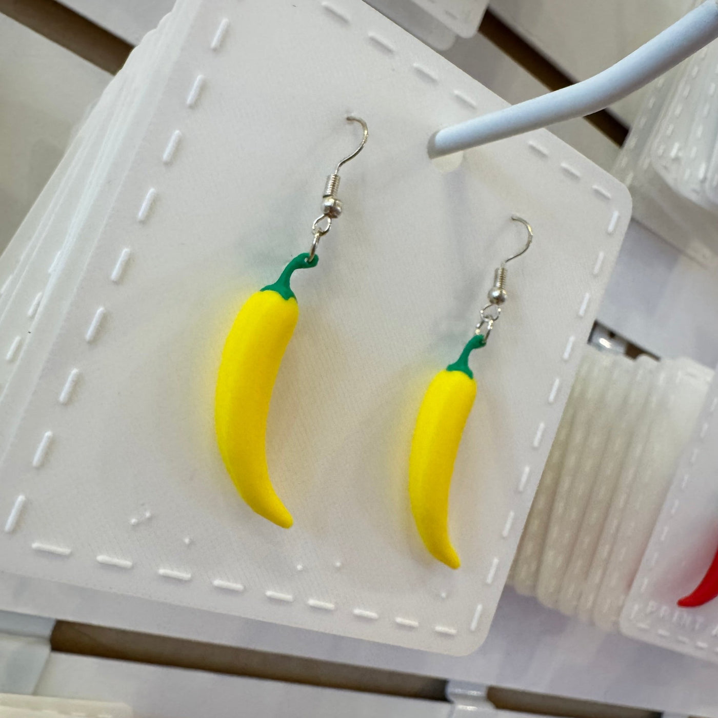 Yellow Pepper Earrings - Print and Play