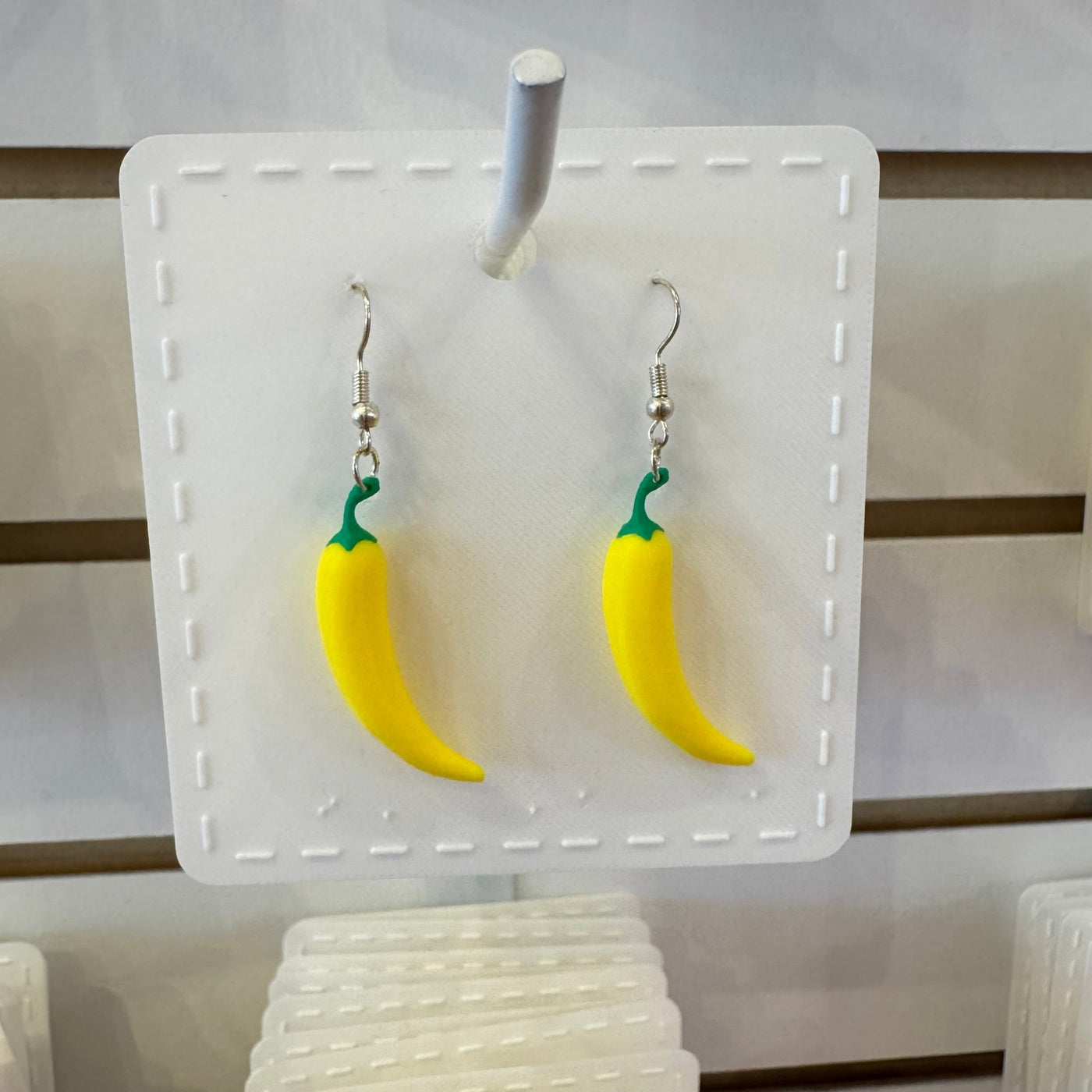 Yellow Pepper Earrings - Print and Play